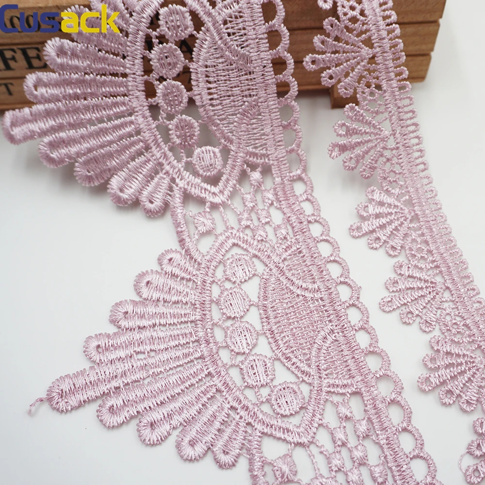 

Cusack 2 yards Strip Lace Ribbon Trims Applique for Dress Sofa Cover Curtain Trimmings Edge Lace Fabric Sewing 9 cm 3 cm 2 Color