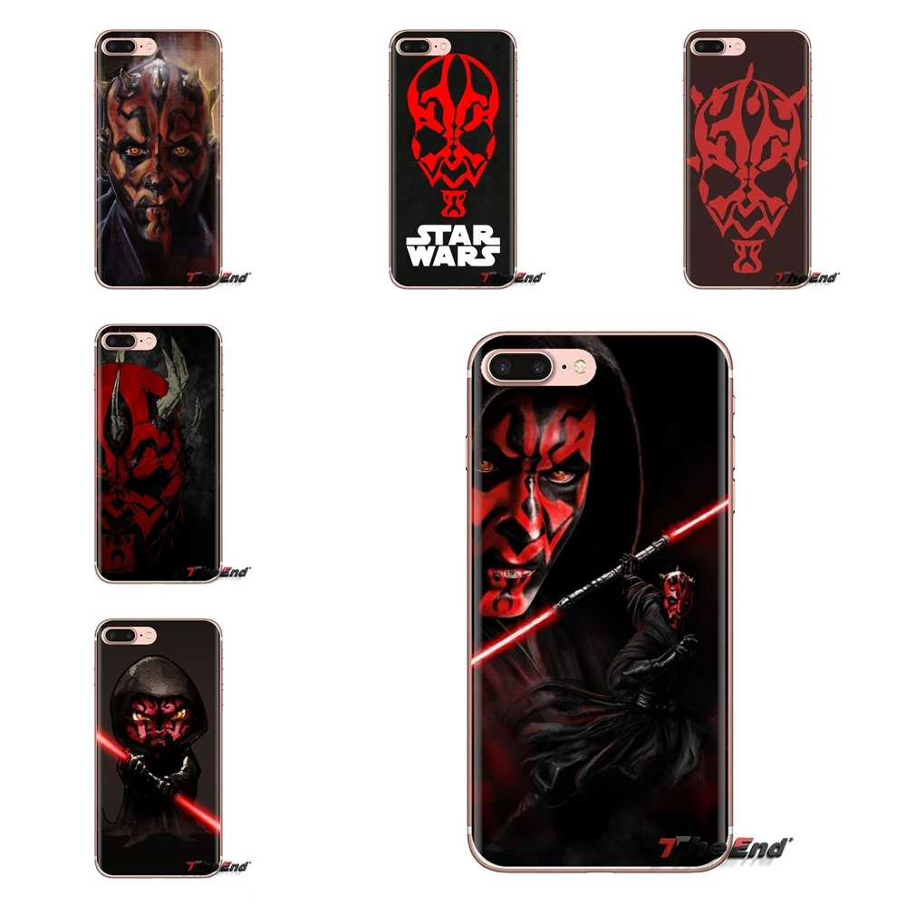 Мягкие прозрачные чехлы для Samsung Galaxy S3 S4 S5 Mini S6 S7 Edge S8 S9 S10 Plus Note 3 4 5 8 9 Darth Maul Dark Side |