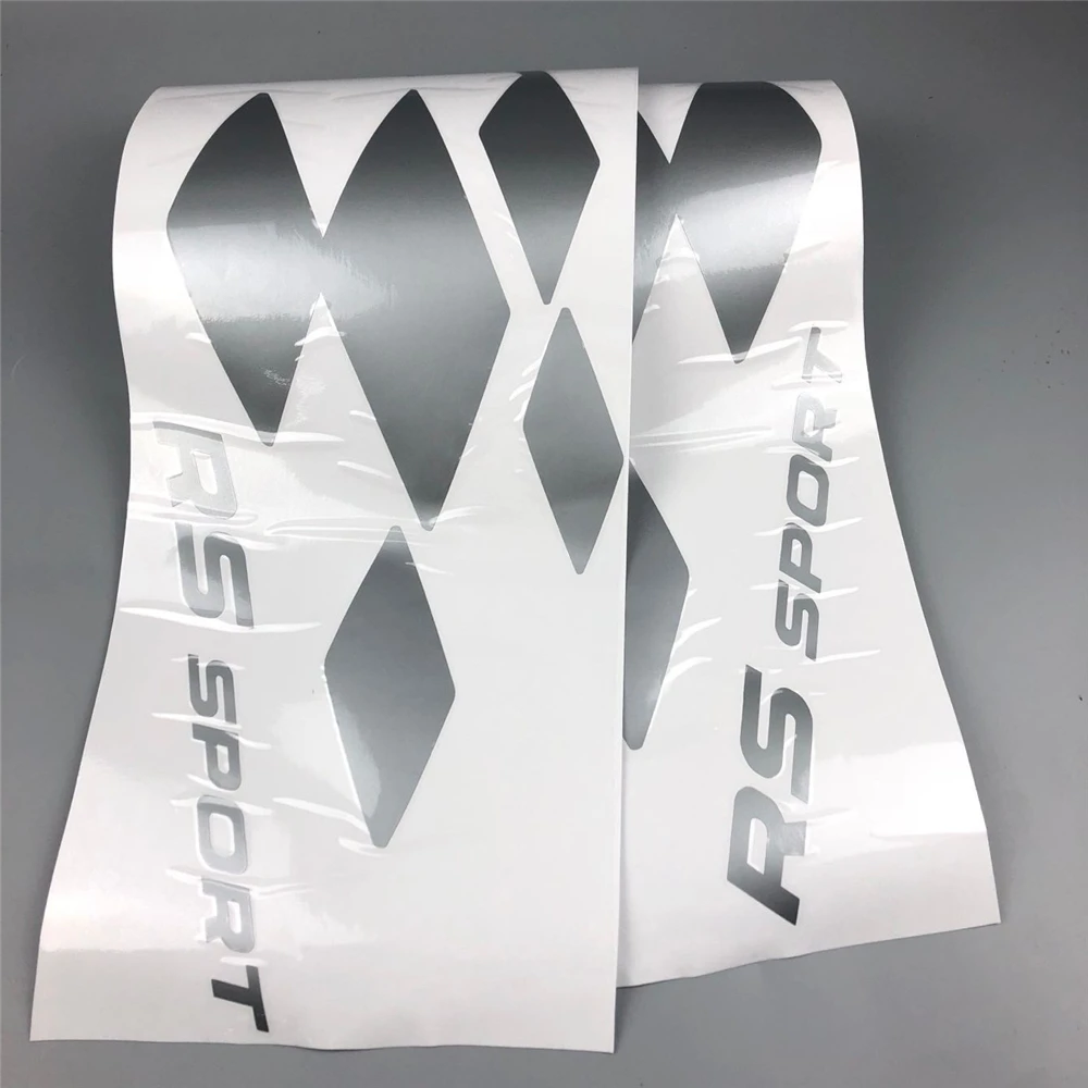 RS Sport Стайлинг автомобиля боковой Декор наклейки гоночная решетка графика Виниловая наклейка для Renault Clio Авто тела индивидуальные наклейки s