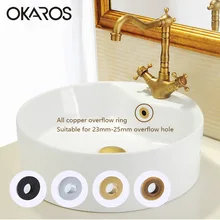 Ванная комната okaros раковина Переливающаяся крышка медные декорации шестифутовое кольцо ванная комната продукт раковина аккуратная вставка Замена