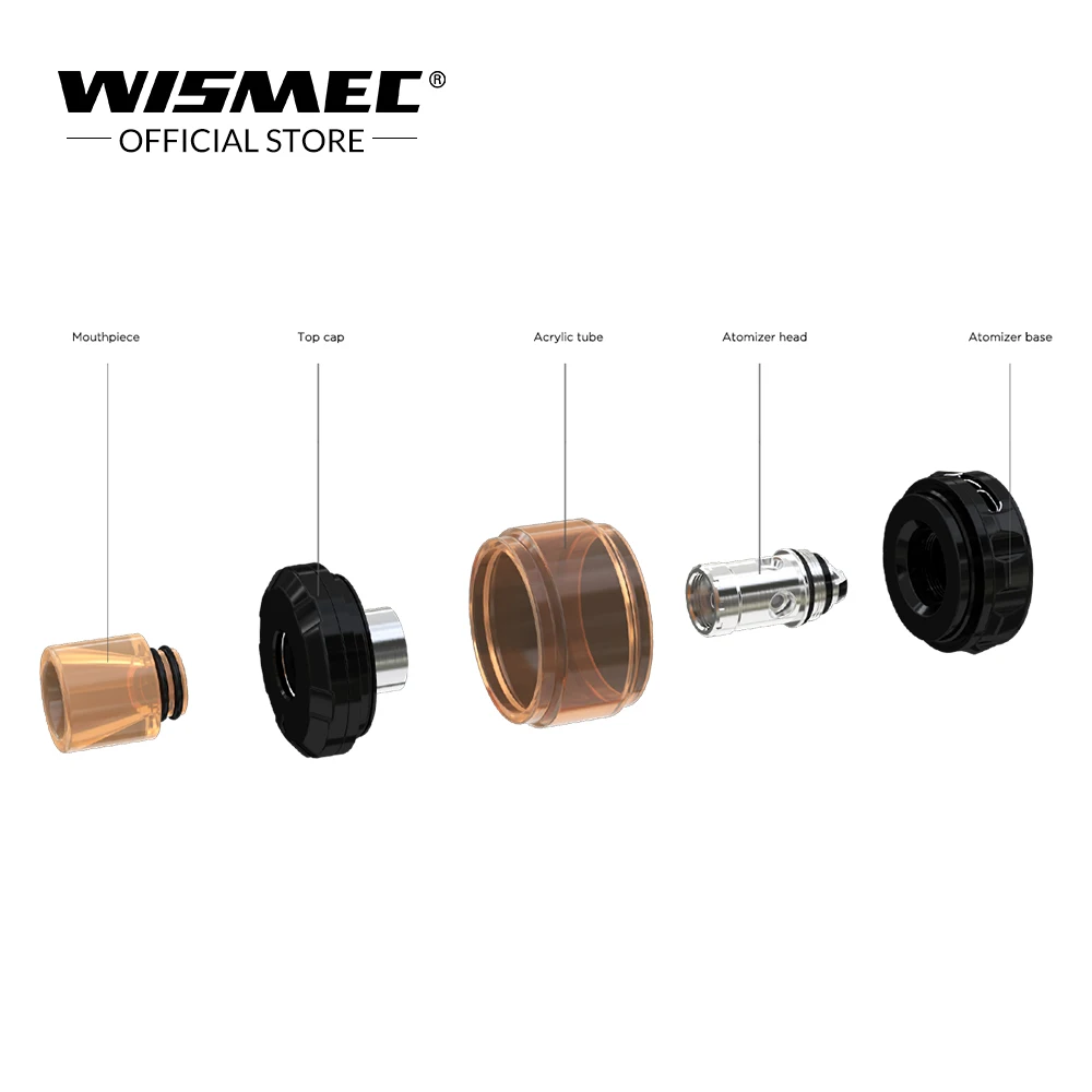  Original Wismec Amor NS Plus Atomizer Tank 4.5ml with WS04 MTL 1.3ohm Head for wismec active kit el
