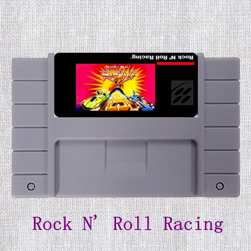 

Rock N Roll Racing 16 bit Big Gray Game Card For NTSC Game Player