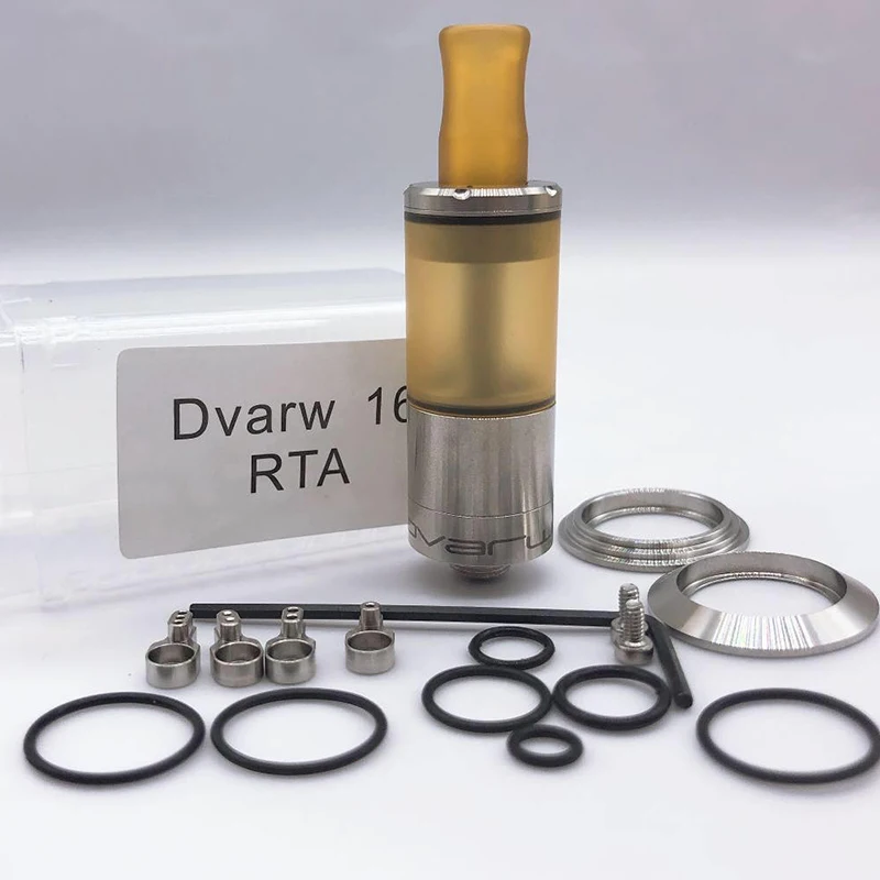 

New arrive Dvarw 16 RTA 16mm diamater Airflow atomizer RDTA 316 stainless steel Single Coil 2ml DIY Rebuildable vape TANK