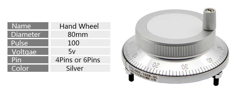 WaveTopSign CNC маховик генератора диаметром 80 мм Voltgae Pulse 100 DC5V 6 контактов или 4 контакта CNC машина ручной импульсный кодер генератор
