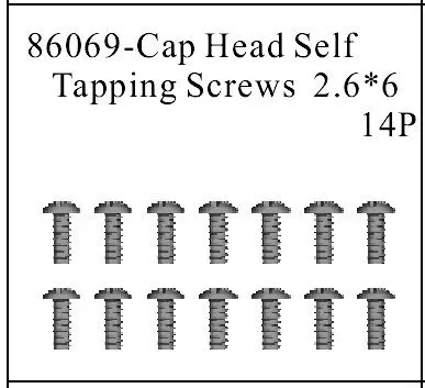 Самонарезающая головка 86069 scres 2 6*6 14p HSP 1/16th EC автомобильные запчасти