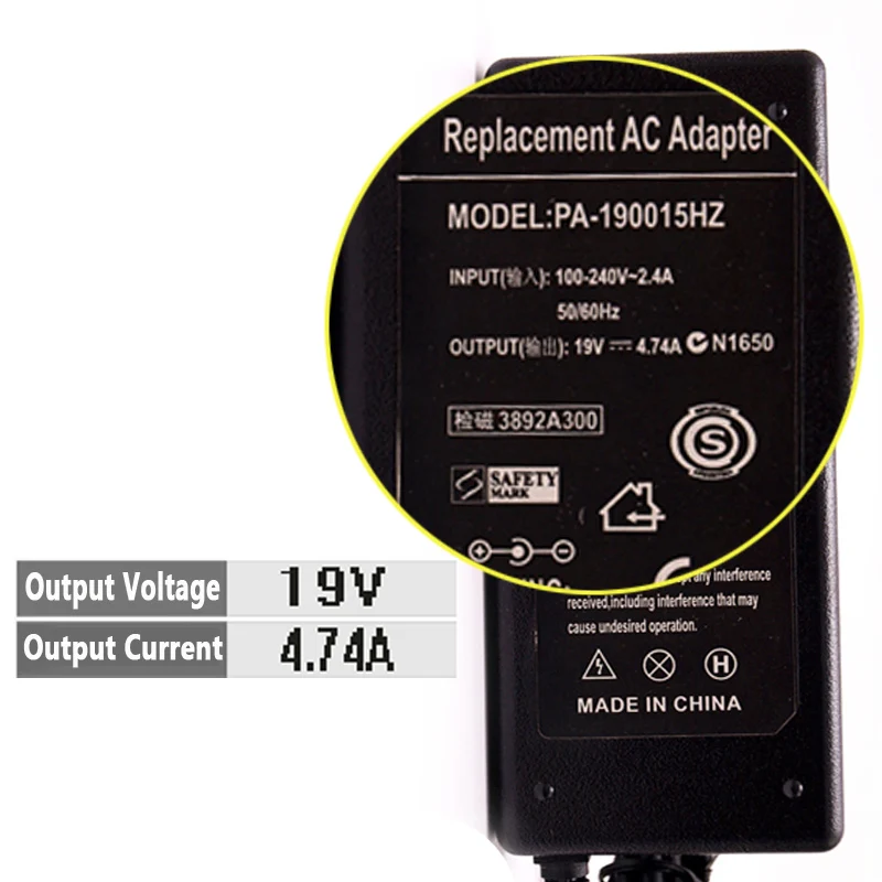 19V 4.74A 7,5x5,0 мм адаптер переменного тока питания для ноутбука Зарядное устройство для hp ноутбук G4 DV3 DV4 DV5 DM4 510 530 2510p 2710 6510b 6515b 6710b 6715b 6910p