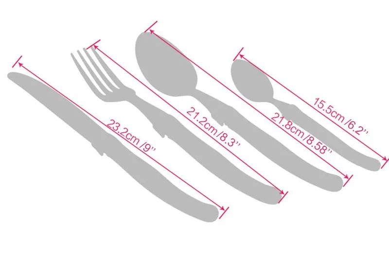 24 шт. стиль laguiole набор посуды из нержавеющей стали S чай k нож столовая вилка чайная ложка Рождественская столовая посуда столовые приборы плоский набор посуды
