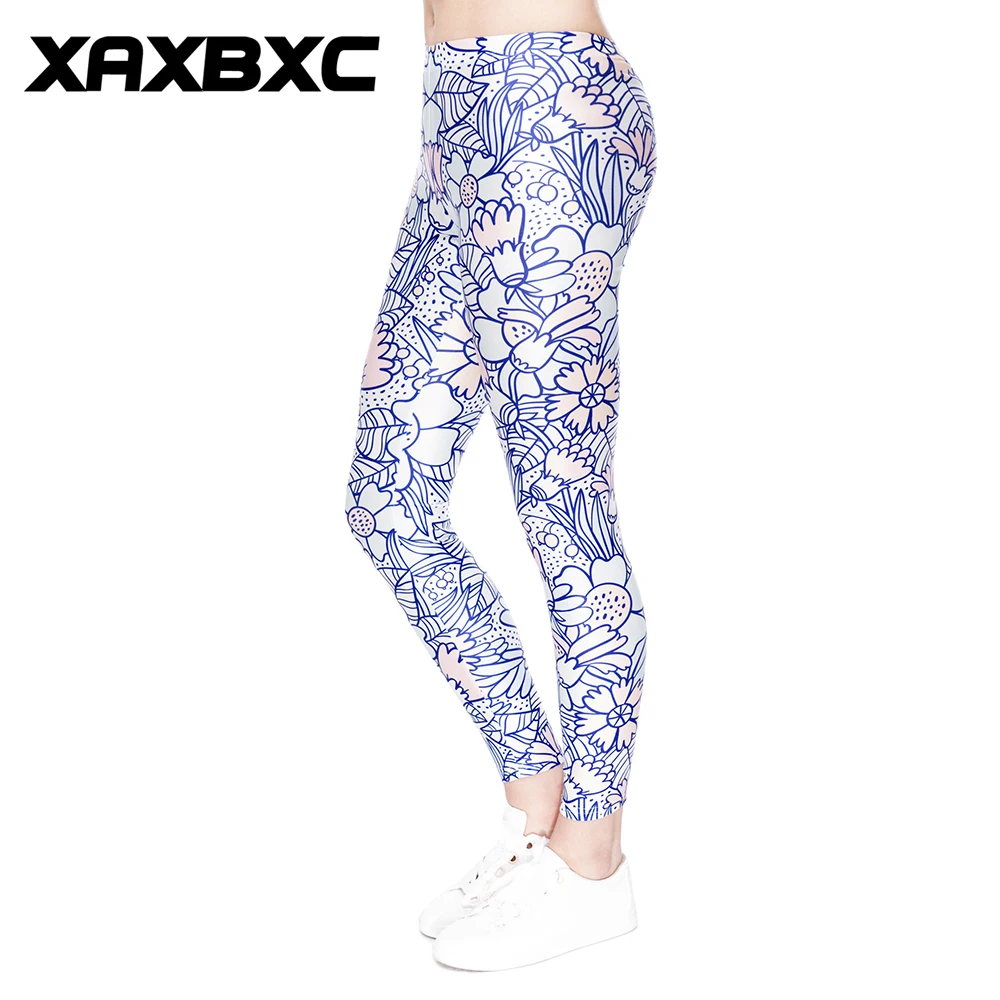 

2018 New D1843 Flower Floral Leaf Jungle 3D Print Push Up Slim Tights Fitness Women Jogging GYM Yoga Pants Femme Sport Leggings