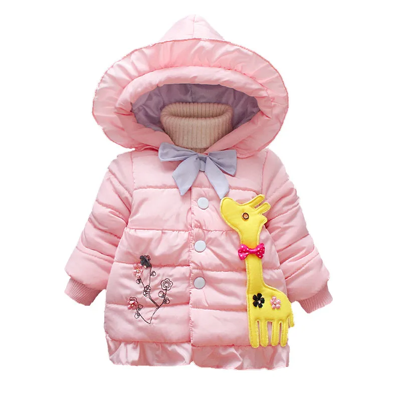 Новая зимняя хлопковая куртка с принтом для девочек детская теплая Вельветовая