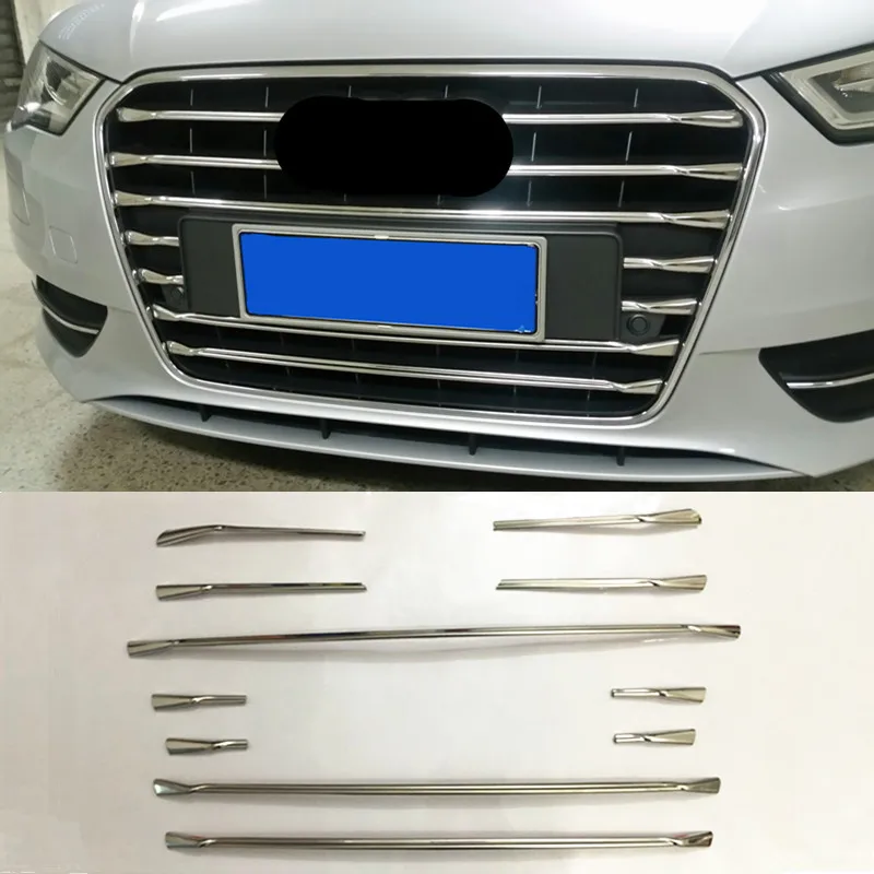 Нержавеющая сталь передний бампер решетка воздуха гриль декор крышка отделка полосы для Audi A3 8V Хэтчбек Sportback- стайлинга автомобилей