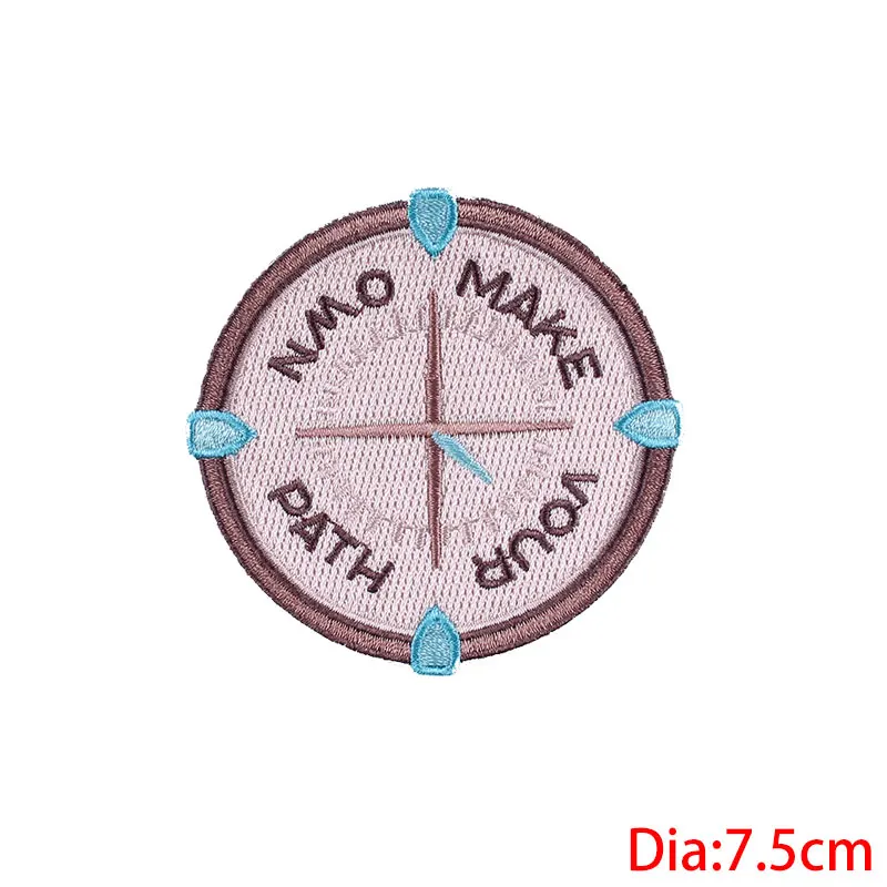 4218 Prajna хиппи наклейки вышитые железные на патчи для одежды DIY горное море волна патч полоса ткань аппликация аксессуар F - Цвет: 4218