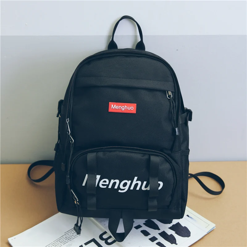 2017 Fashion School bag Waterproof Nylon Men Backpack Bag Women Mochila Escolar Travel Bag Rucksack Trekking Bag Menghuo Brand (1)