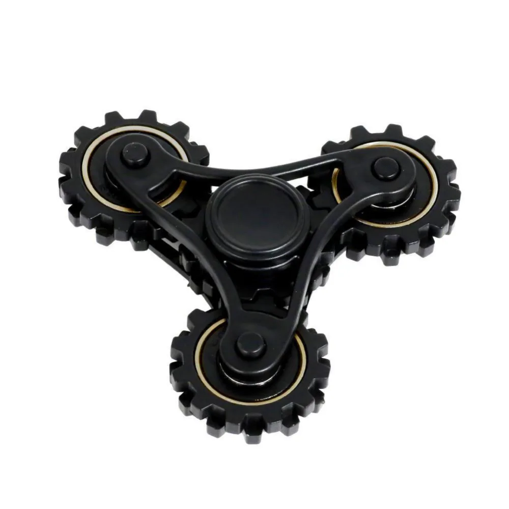 Черный Забавный колеса палец Spinner игрушка пластиковые EDC руки Для аутизма и СДВГ