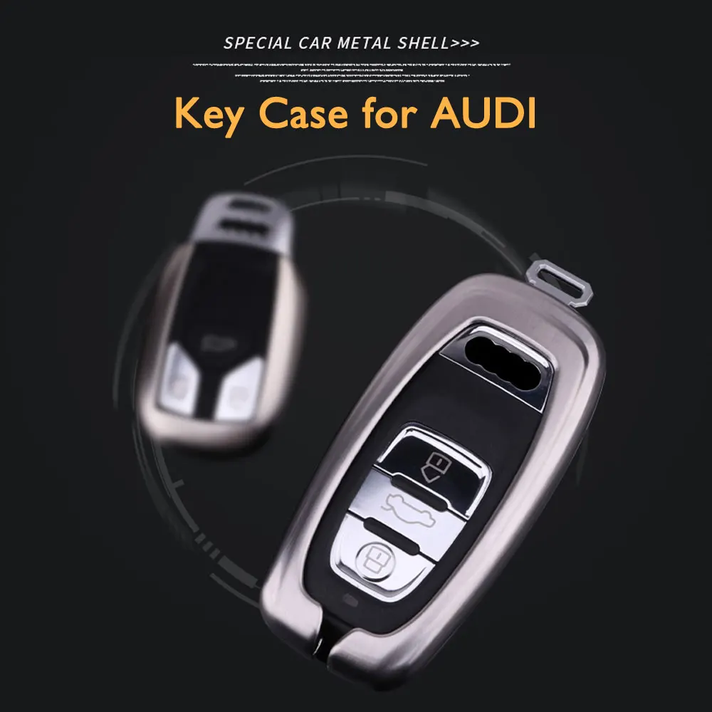 Цинковый сплав чехол для автомобильного ключа Audi Q3 Q5 Q7 S4 S5 A4L A6L A3 A4 A5 A6 A7 TT пульт