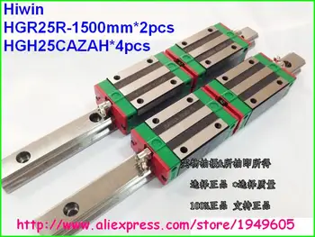 

original taiwan Hiwin linear guide 4pcs HGH25CAZAH block match with 2pcs HGR25R-1500mm rail