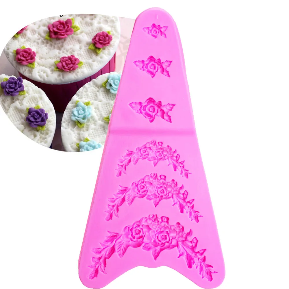 

Flower Cake Border Silicone Molds Fondant Cake Decorating Tools Gumpaste Cupcake Chocolate Mold Kitchen Baking Moulds T0993