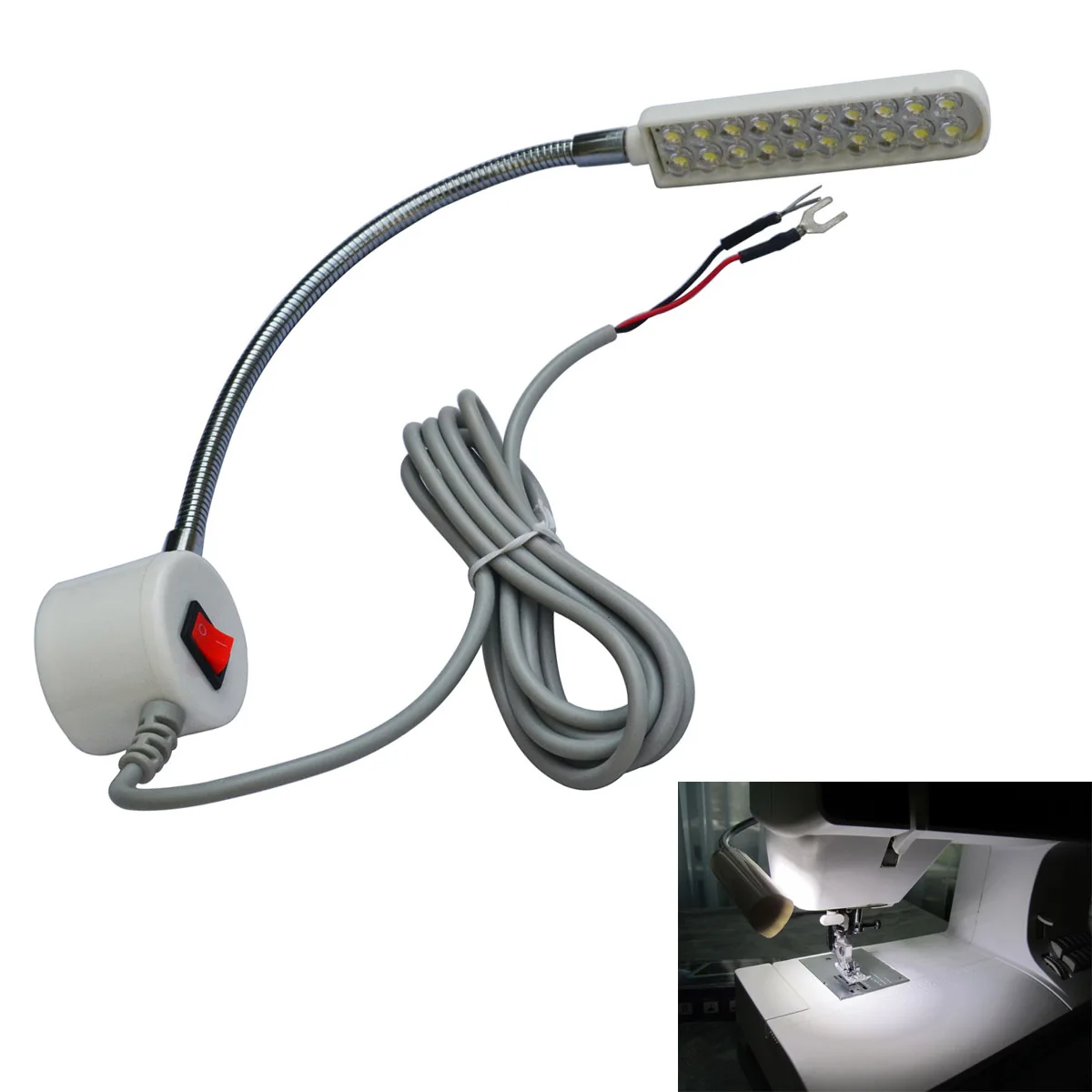 jiawen LED Sewing Machine Light Working Gooseneck Lamp 20 Leds, with