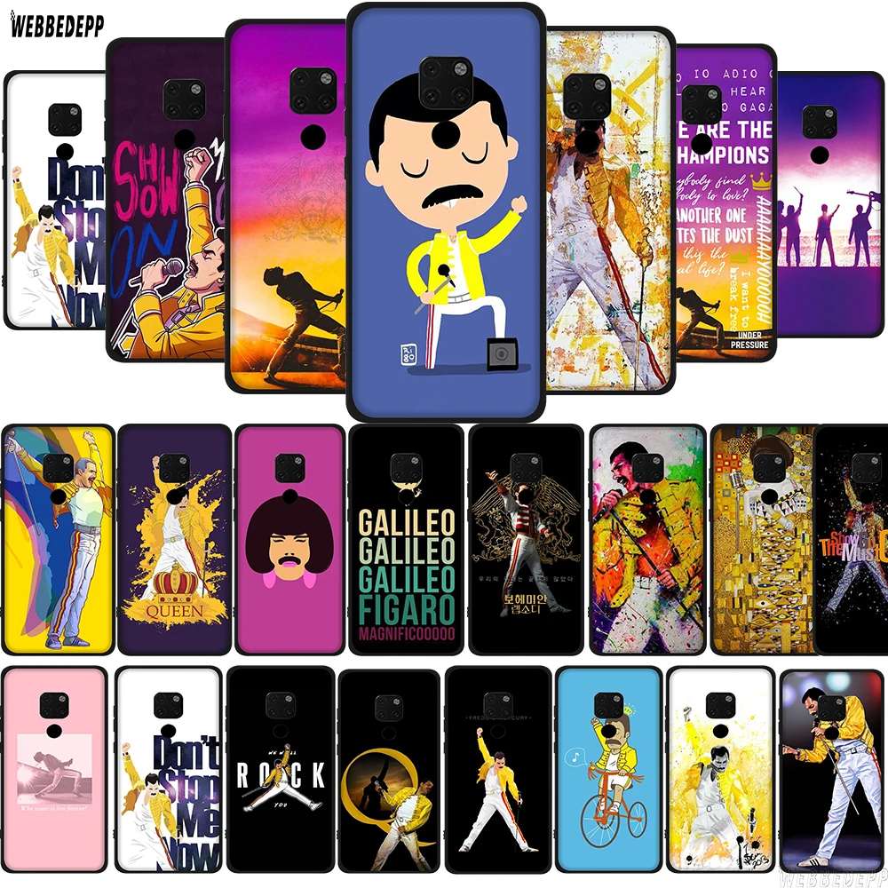 WEBBEDEPP Freddie Mercury Queen band TPU чехол для Huawei Honor 7A Pro 7X 8X 8C 8 9 10 Lite Y6 Prime 2018 мягкий