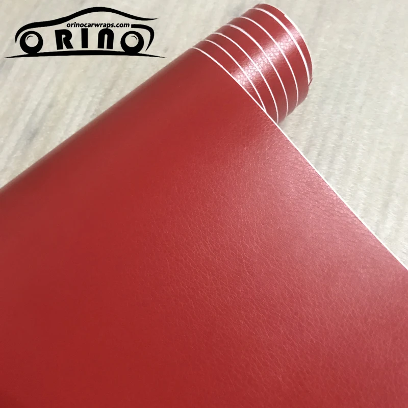 red leather vinyl film sticker-6