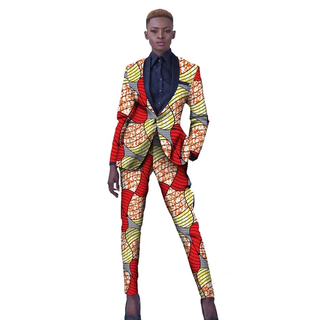 Fashion Africa Style Women African Pant Suits Set Festive Suits Ladies