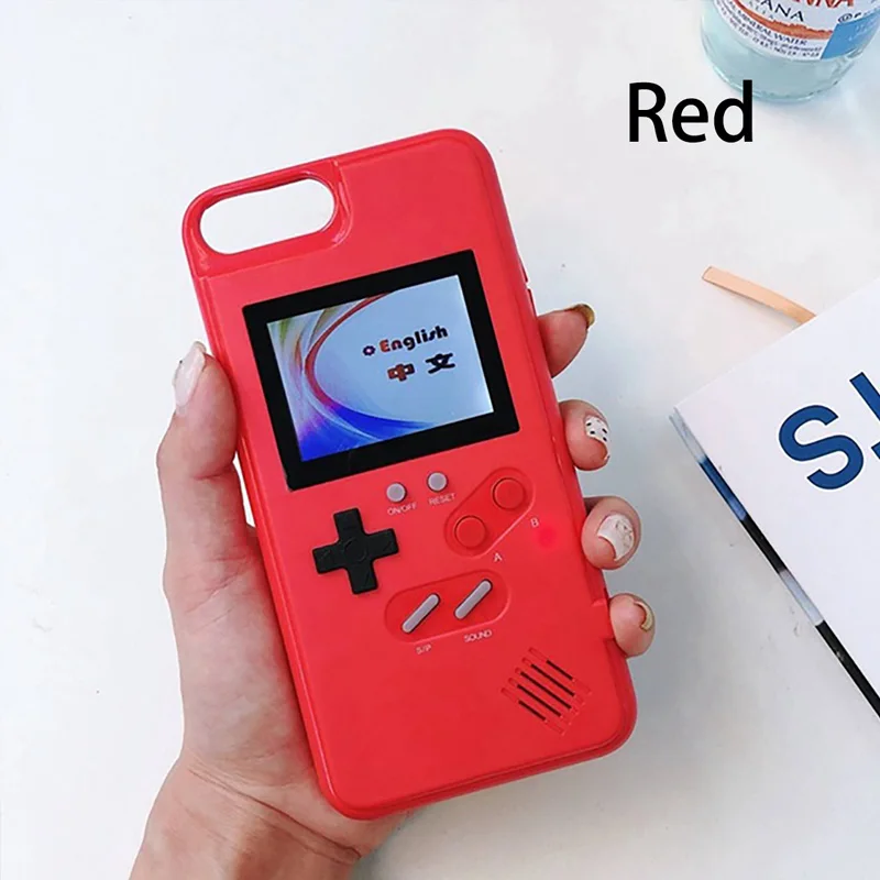 Чехол для телефона черный Ретро Чехол для игровой приставки для IPhone 6 6S Plus 7 8 Plus X Capinha Fundas Game - Цвет: red