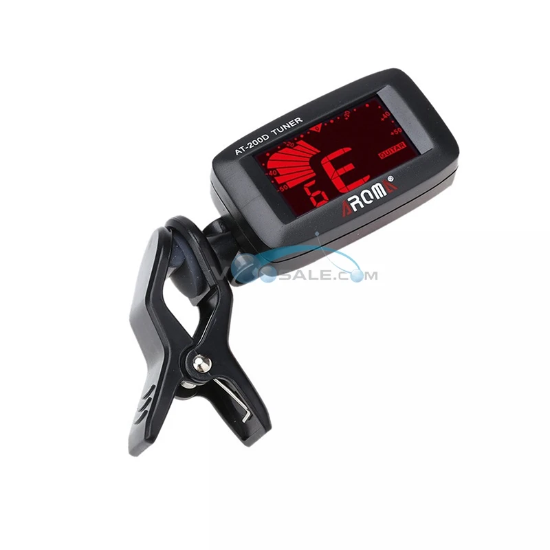 

Aroma AT-200D High Quality Clip On Guitar Tuner Portable Universal Digital Tuner For Chromatic Guitar Bass Ukulele Violin Tuner