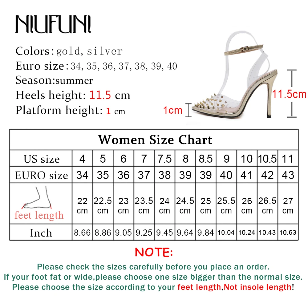 NIUFUNI/прозрачные босоножки на высоком каблуке с заклепками; женская обувь; пикантные босоножки с острым носком; женские босоножки с ремешком на лодыжке; гладиаторские туфли