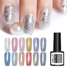 LEMOOC, 8 мл, Платиновый УФ Гель-лак, блестящий, блестящий, впитывающий, для украшения ногтей, лак для ногтей, гель, инструменты для маникюра и искусства