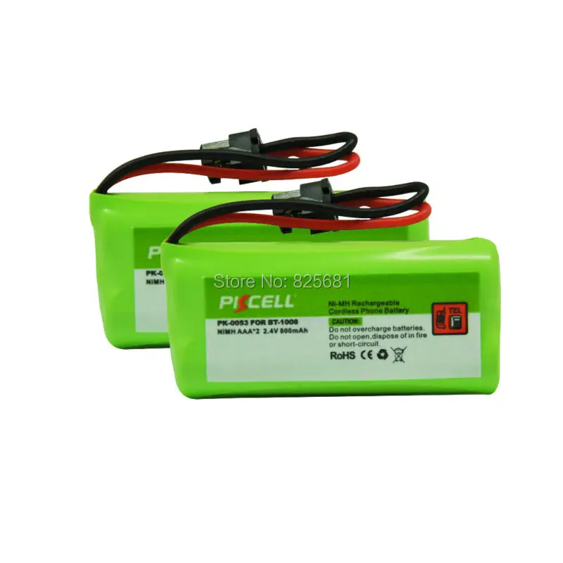 2Pcs 2.4v 800mAh Rechargeable Cordless Phone 0053 Telephone batteries