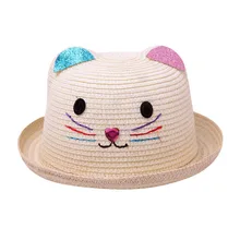 Летняя детская шапочка колпачок, Детские кепки с сеткой соломенная шляпа для мальчиков и девочек, шапка для мальчиков и девочек