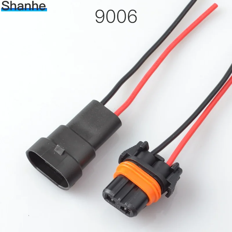 9005 9006 H11 2 Pin Way Авто разъем Водонепроницаемый Электрический провод разъем Женский Мужской с проводами - Цвет: 9006