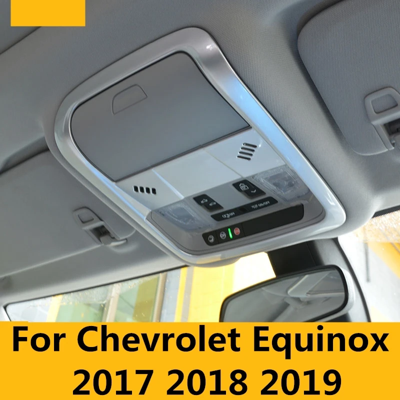 For Chevrolet Equinox 2017 2018 2019 Trim Decor Frame Car Interior Dome Reading Light Lamp Carbon Fiber Cover Accessories |