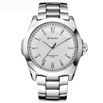 

New Design Stainless Steel Curren Watches Men Business Quartz Watch Minimal Men's Simple Wristwatch Top Brand Luxury Saat 2017