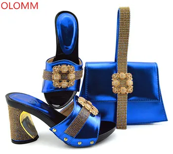 

OLOMM 2019 latest Italian Shoes with Matching Bag Italian Design African Nigeria Shoes and Bag Set for Parties !MNB1-9