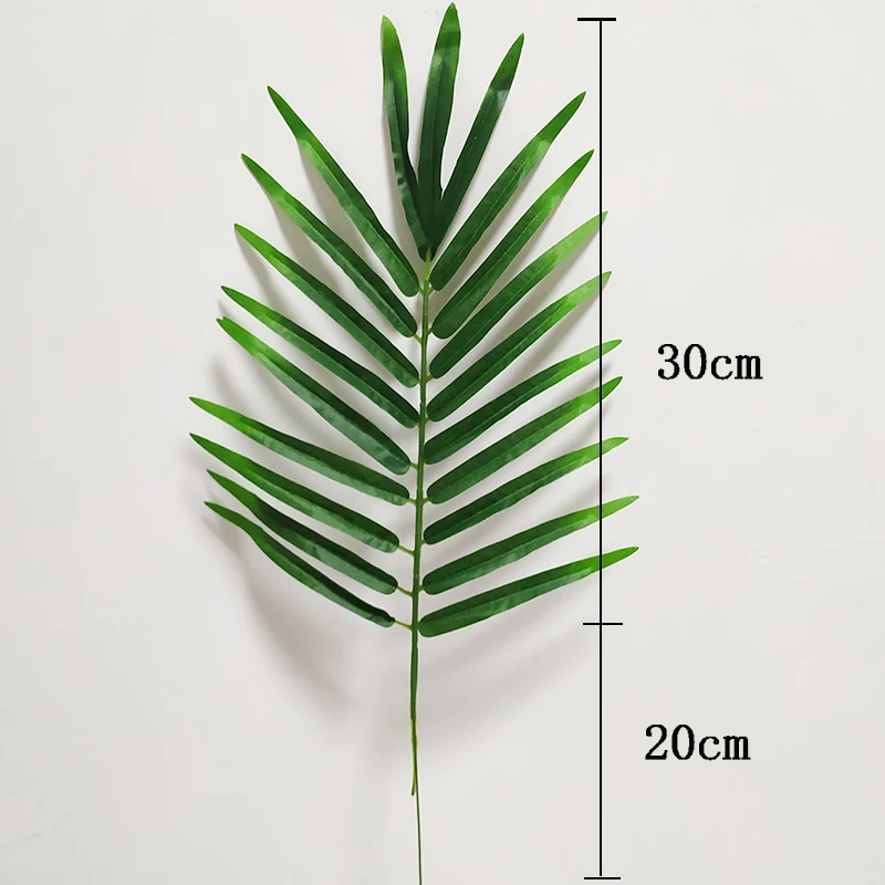 20 шт пластиковые искусственные Пальмовые Листья ветка зеленые растения поддельные тропические листья домашнее свадебное украшение Цветочная композиция - Цвет: Palm leaf