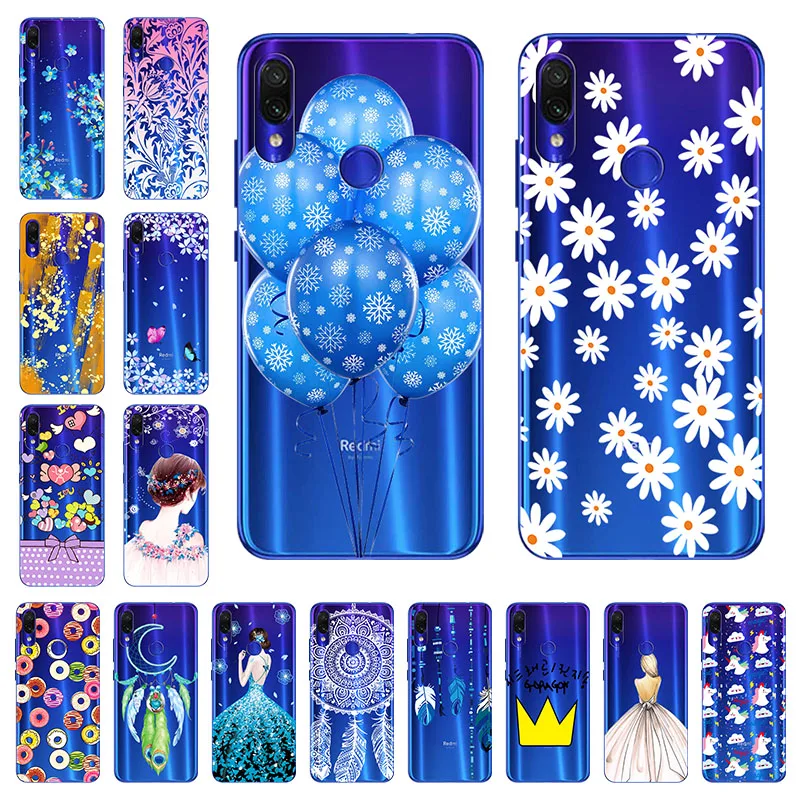 

SFor Xiaomi Redmi Note 7 6 Pro Case Silicone Protective Transparent Painted Phone Bumper For Xiaomi Redmi 6 7 8 Pro Cases Covers