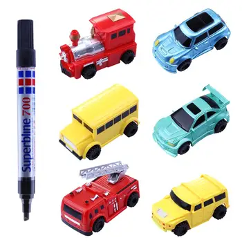 

New Children Magic Inductive Excavator Cars Kids Auto-induction Car Follows Black Line (Random Delivery) Diecasts & Toy Vehicles