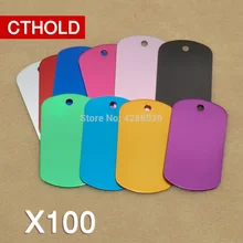 CTHOLD 100 шт пустые идентификационные бирки для домашних животных, военные, мужские, гравировальные, идентификационные бирки для собак, кошек, именная карточка, бирки для ключей, ошейник, аксессуары