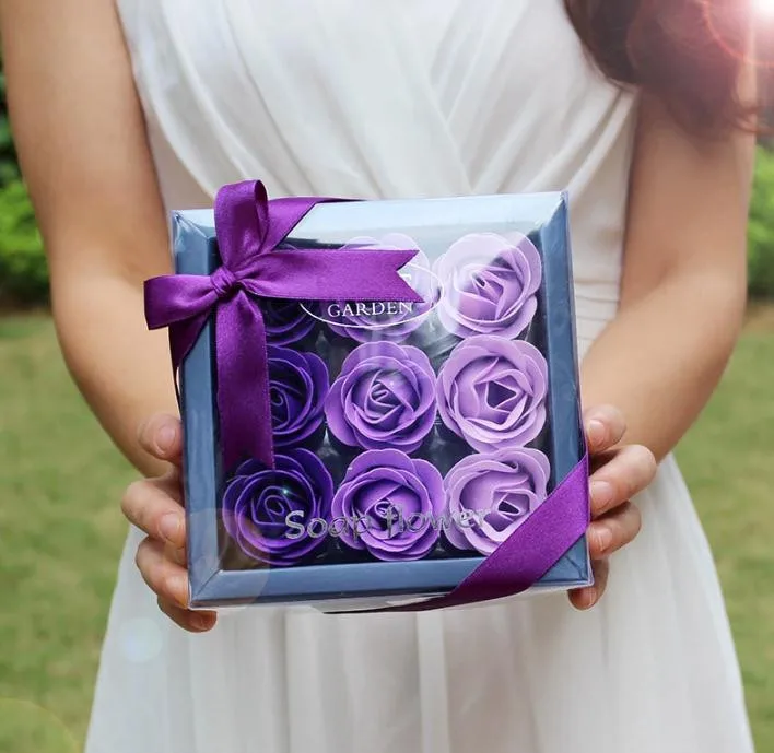 Rose Soap Gift Rose Petals Bathing Soap With Gift Box New Year Valentine's Day Romantic by Handmade Christmas