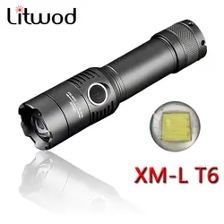 Litwod Z20 XML-T6 183 Reachargeable светодиодный фонарик Алюминий Водонепроницаемый масштабируемой свет для кемпинга 18650