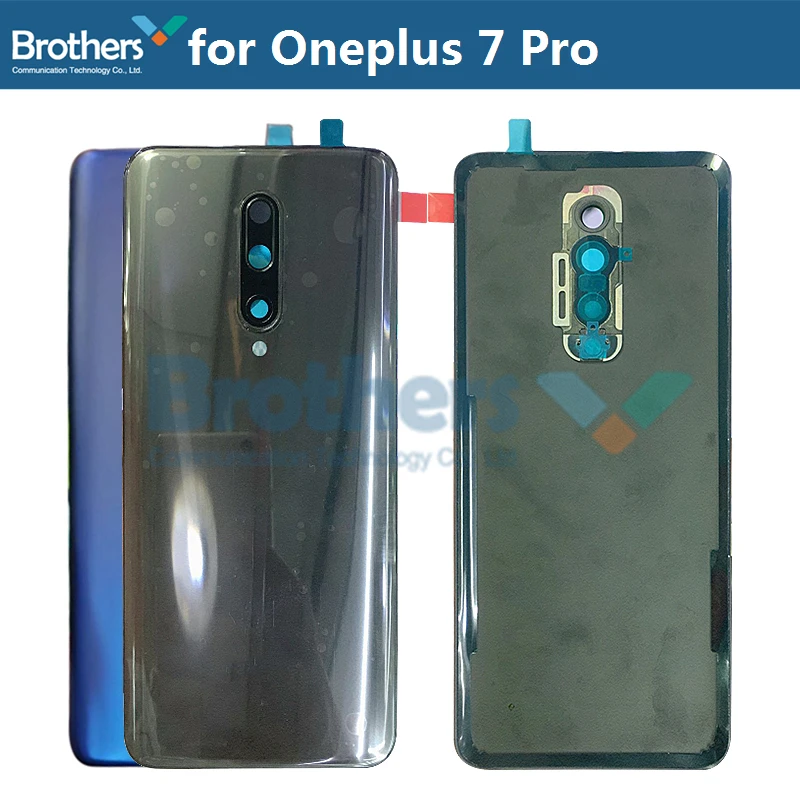 Original for Oneplus 7 Pro Back Cover Battery Housing with Camera Glass Lens for 1+7 Pro Battery Door Phone Replacement NoButton (5)