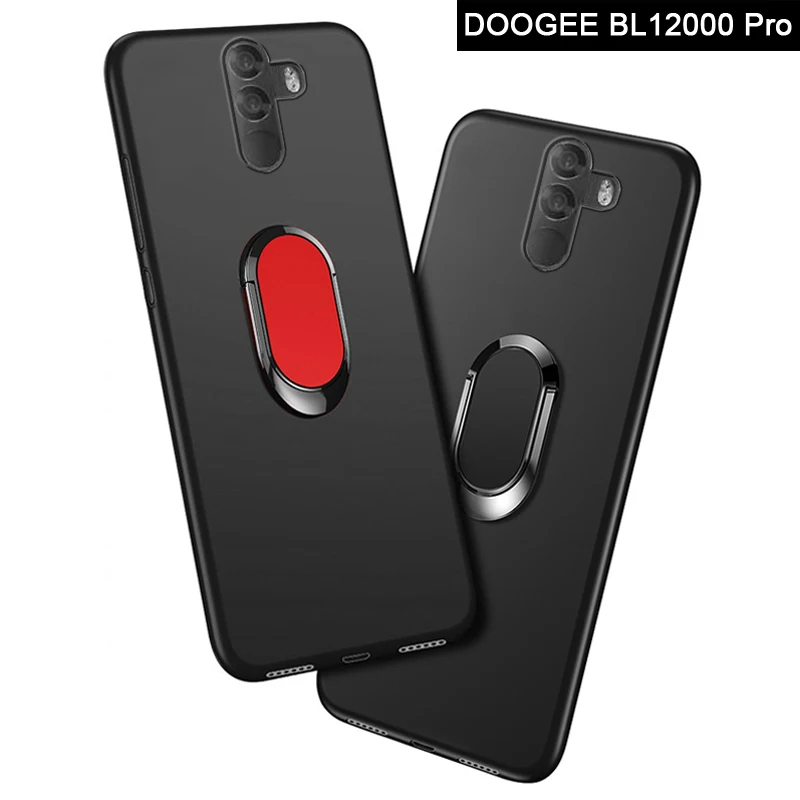 DOOGEE BL12000 Pro чехол Роскошный 6,0 дюймов мягкий черный силиконовый магнитный автомобильный держатель кольцо чехол Для DOOGEE BL 12000 Pro Чехол для телефона s