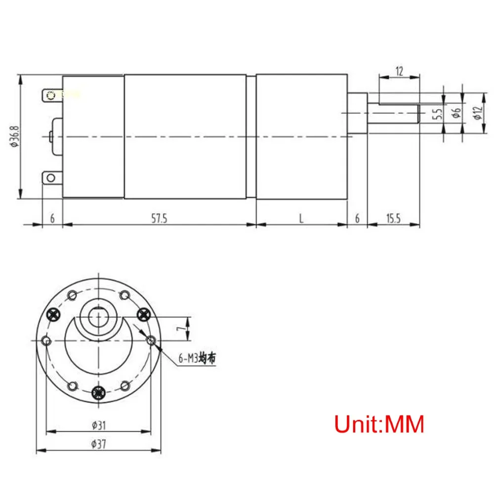 Bringsmart GB37-550 DC мотор-редуктор 12V Мини передач редуктора электрического двигателя 6V с обратной набор «сделай сам» для интеллигентая(ый) для электромобиля