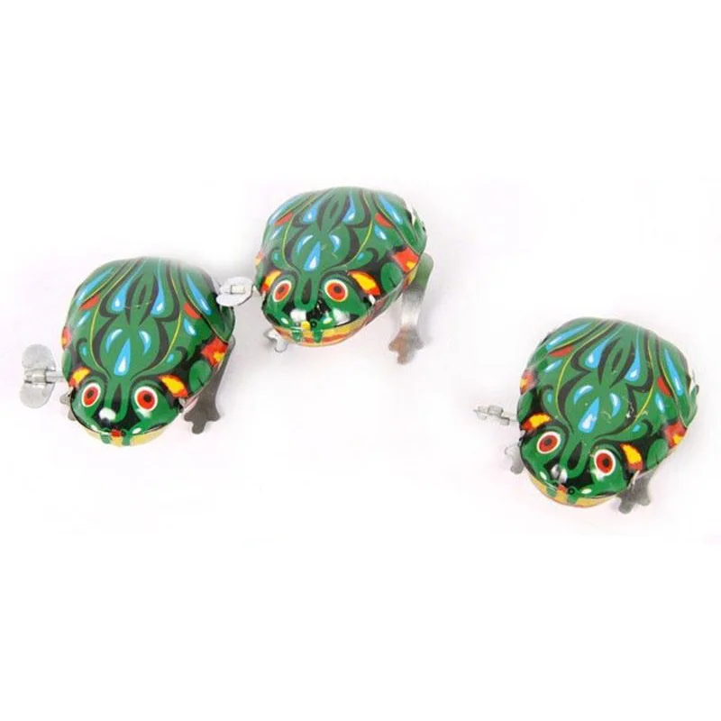 Funny Jumping Frog Vintage Toy Kids Classic Tin Wind Up Clockwork Toys For Children Boys Educational Action Figures Toy (6)
