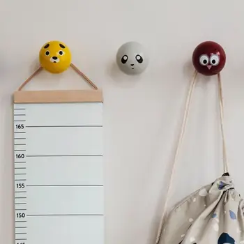 

Decorative Height Growth Chart Hanging Wood Frame Fabric Canvas Height Measurement Ruler for Children Height Record H1