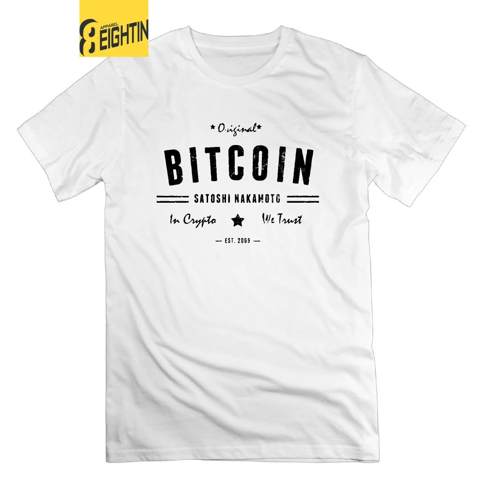 

Bitcoin Original Satoshi Crypto Cryptocurrency 100% Cotton Fun T-Shirts Crew Neck Tees Short Sleeve Man's T Shirts