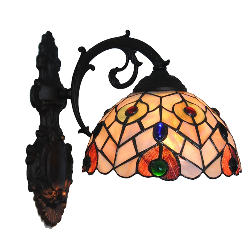 Classic Tiffany Wall Sconce E26/E27 European Retro Single Head Shell