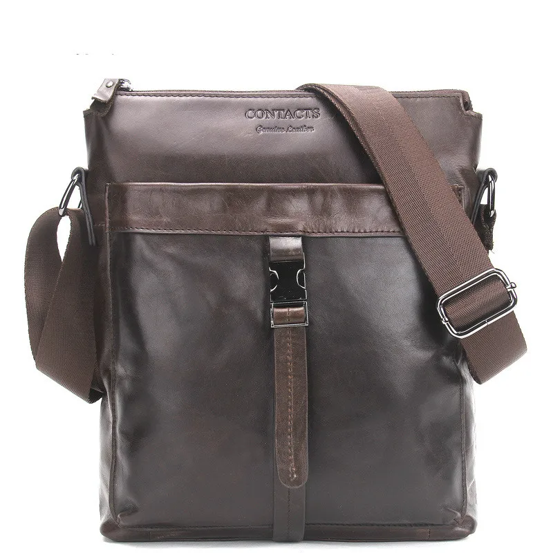 

New Men's Geunine Leather Messenger Bag Fashion Men's CrossBody Bag Casual Cow Leather Shoulder Bag Trendy File Bag