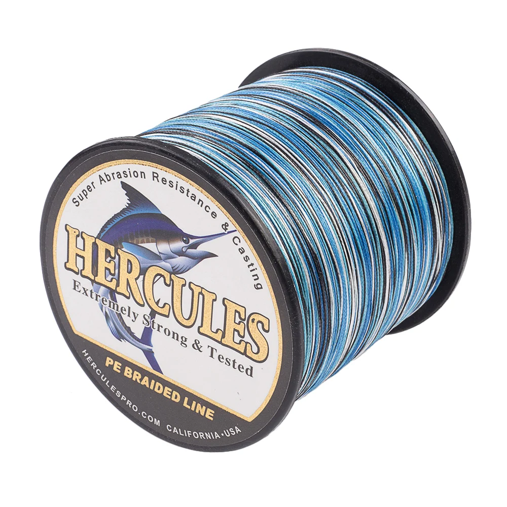 Linha de Pesca Cabo de Pesca da Carpa Hercules 10 300lb 8 Vertentes Multifilament Linha pe Trançado 100 m 300 m 500 m 1000 m 1500 m 2000 m 7 Esporte e Lazer