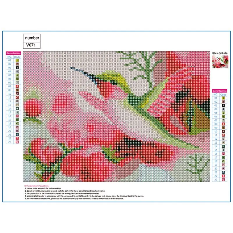 Hummingbird 5D DIY Алмазная картина сверло для вышивки рукоделия вышивка крестиком набор